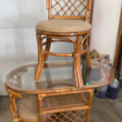 Sale Photo Thumbnail #16: Vintage Bamboo/Rattan Breakfast Table