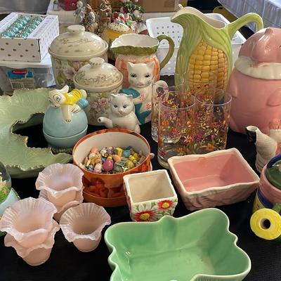 Sale Photo Thumbnail #18: Pastel Glass Decor Lot 