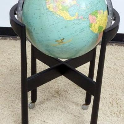 Sale Photo Thumbnail #214: 1206	REPLOGLE MODERN STYLE FLOOR GLOBE, APPROXIMATELY 37 IN H
