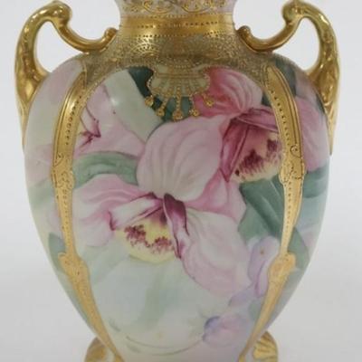 Sale Photo Thumbnail #99: 1098	HAND PAINTED NIPPON VASE, APPROXIMATELY 8 1/2 IN H
