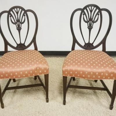 Sale Photo Thumbnail #248: 1239	PAIR OF ANTIQUE SHERATON CHAIRS
