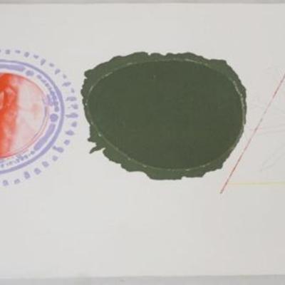 Sale Photo Thumbnail #83: 1082	JAMES ROSENQUIST SIGNED AND NUMBERED PRINT *SWING SCREEN* 67/78, APPROXIMATELY 23 IN X 40 IN 
