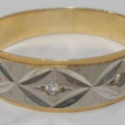 Sale Photo Thumbnail #173: 1165	14K GOLD MENS WEDDING RING, APPROXIMATE SIZE 12 1/2, 3.37 DWT
