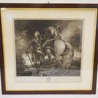 Sale Photo Thumbnail #87: 1086	FRAMED ENGRAVING *HIS ROYAL HIGHNESS GEORGE PRINCE OF WHALES* APPROXIMATELY 29 1/4 IN X 27 1/4 IN OVERALL
