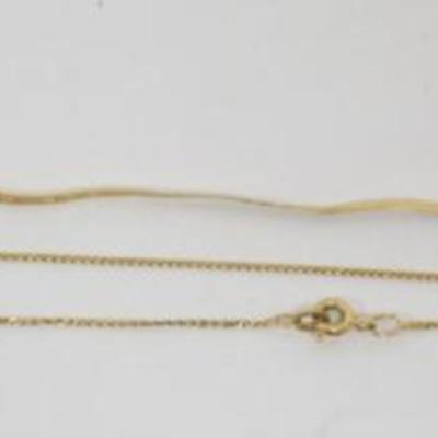 Sale Photo Thumbnail #163: 1155	2 14K GOLD LADIES BRACELETS, APPROXIMATELY 7 1/2 IN L 1.41 DWT
