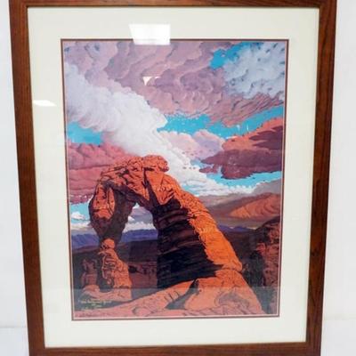 Sale Photo Thumbnail #37: 1036	ANTON RASMUSSEN ARTIST SIGNED AND DATED 1995 #109/1996 *UTAH CENTENIAL SPIRIT* APPROXIMATELY 30 1/4 IN X 38 IN OVERALL
