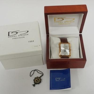 Sale Photo Thumbnail #208: 1200	DANIEL STEIGER PRECISION 1964 WATCH, OPEN BOX, UNUSED

