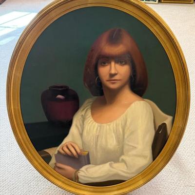 “Portrait of Gail” — Signed 1980 Oil Painting by Thomas Sova