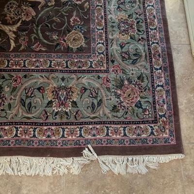 Set of 2 Wool Floral Rugs – 7’10”×5’4” & 3’×5’