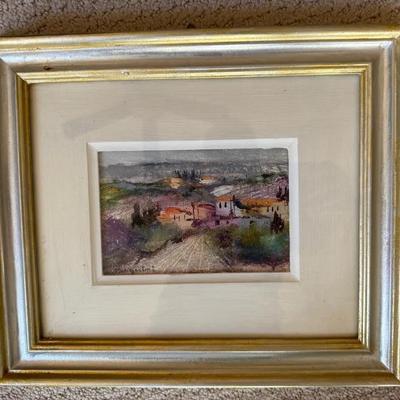Small Framed Abstract Landscape Oil Painting