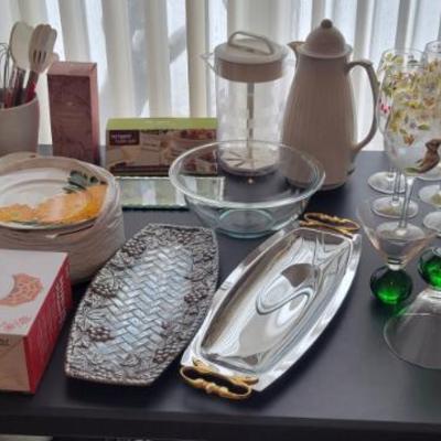 Sale Photo Thumbnail #33: Post Modern Martini Glasses, Heavy Metal Lenox Tray, Dash Mini Waffle Makers and more