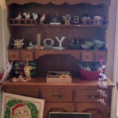 Sale Photo Thumbnail #24: St. John Maple Hutch and Decor