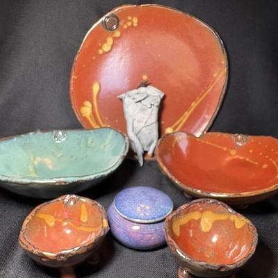 Earth Born Pottery-4 Bowls, Platter