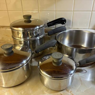 Set Of Revere Ware Pots & Pans