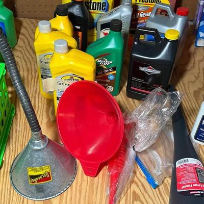 Lot Of Oil And Oil Funnels 