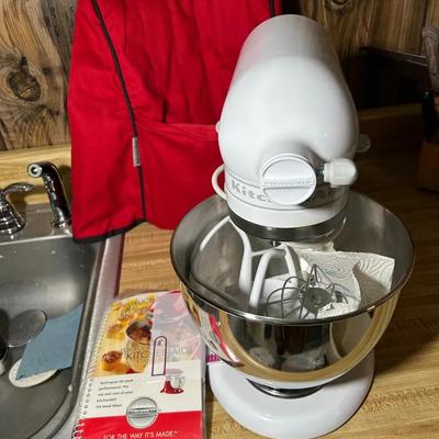KitchenAid Mixer With Accessories, Cover And Instruction Book 