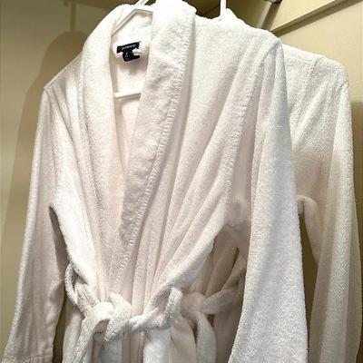 Two Small Lands’ End Terry Cloth White Robes 