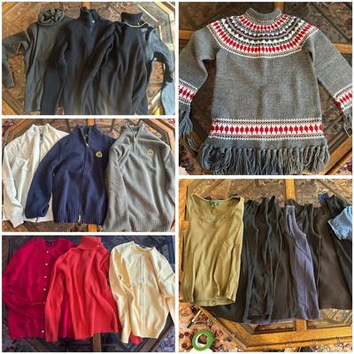 Lot of Women’s Sweaters & More: Ralph Lauren, Land’s End, St. John’s Bay…