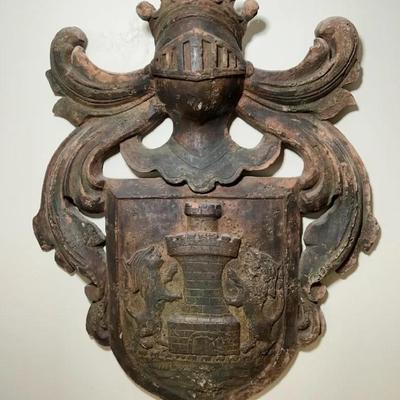 Antique Plaster Crest 
