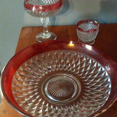 Set Of 3 Indiana Glass Bowls 