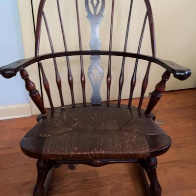 Windsor Rocking Chair with Woven Seat