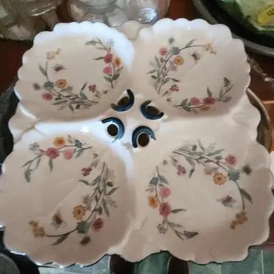 Andrea by Sadek "Jardin" Square 4-Part Relish Tray