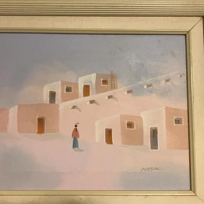 Southwestern Native American Pueblo Scene