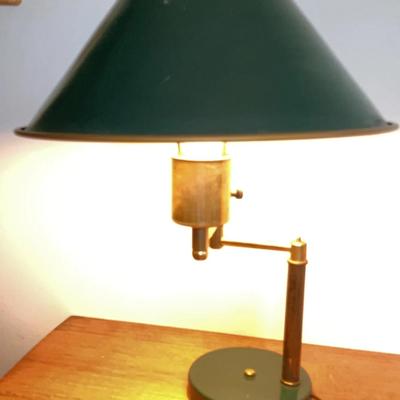 Vintage Brass Swing Arm Table Lamp