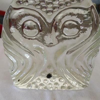 Glass Owl Paperweight