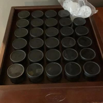 AllSpice In-Drawer Spice Rack with Glass Spice Jars