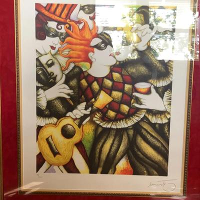 "Untitled Circus Scene" limited edition serigraph by Ernesto