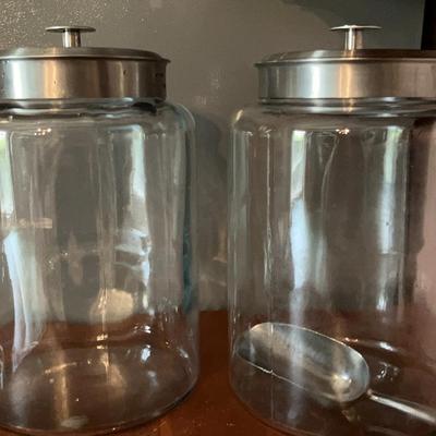 Pair of Anchor Hocking Montana Glass Jars with Stainless Lids