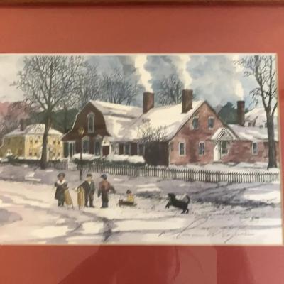 "Strong Howard House in the Snow" print by Diana Wythe Tyler