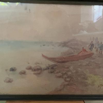 Signed Japanese Watercolor (S. Tosuke/Tosuki) (1 of 2)