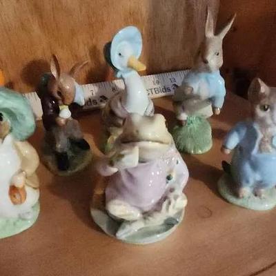 Vintage Beatrix Potter Figurines 6pc