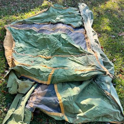 1940’s-50’s military tent with stakes 
