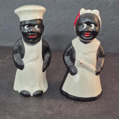 Vintage 1950s Black Americana Salt & Pepper Shakers
