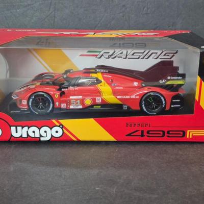 1:18 Die Cast Metal Burago 24 Hours of Le Mans 2023 #51 Alessandro Pier Guidi Ferrari 499P - In Original Box