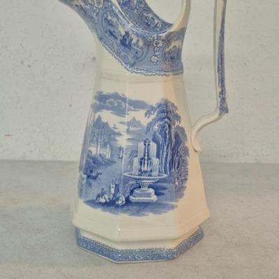Antique 1850-1857 Cotton & Barrow "Medina" Transferware Pitcher