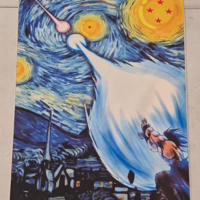 Vintage Dragon Ball Z "Starry Night" Tapestry/Wall Hanging