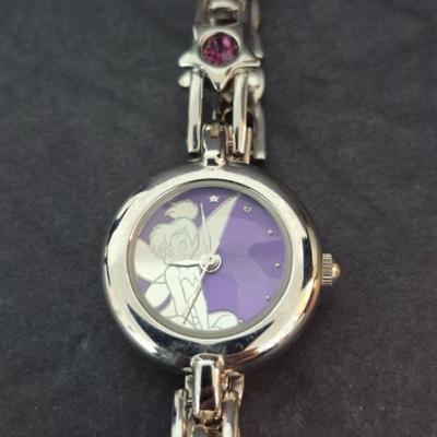 Vintage 2004 Disney Time Works Tinkerbell Moving Stars Watch - It Works!