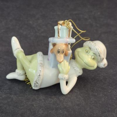 Vintage 2000 Lenox "Grinchy Greetings" Ornament Accented with 24k Gold - In Original Box With COA