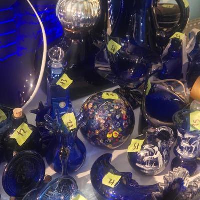 Sale Photo Thumbnail #10: Lots of Cobalt Blue Glass