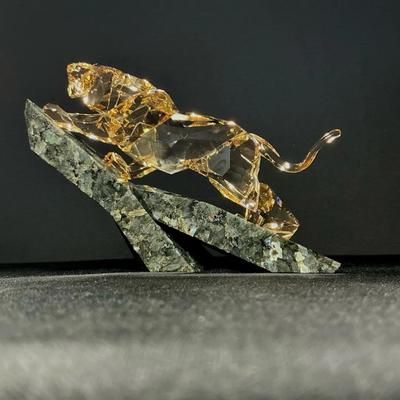 Swarovski Golden Crystal Soulmate Tiger Figurine
