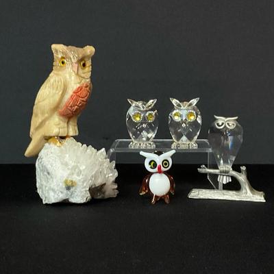 Swarovski Crystal Owls And More
