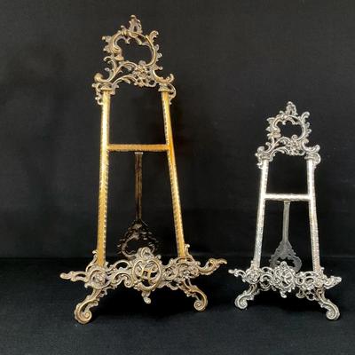 2 Antique Style Book Easels 