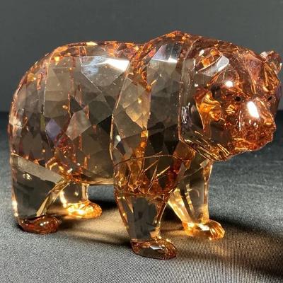 Signed Swarovski Sunray Crystal SCS 2017 Annual Edition Bear Arcadia Figurine  