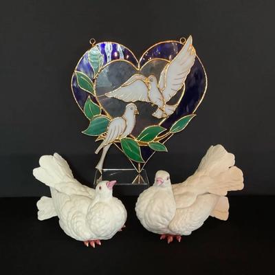 Stained Glass Suncatcher & Dove Menagerie