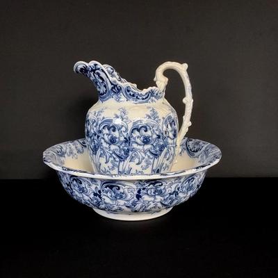 Ewer & Wash Basin By Bridgwood & Sons England