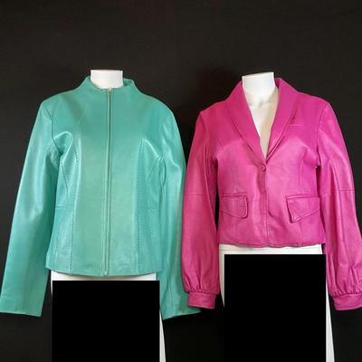 Turquoise & Pink Leather Jackets